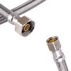 Hausen 20-Inch Stainless Steel Faucet Connector 3/8'' C X 1/2"FIP, Faucet Supply Line, 2PK HA-FC-104